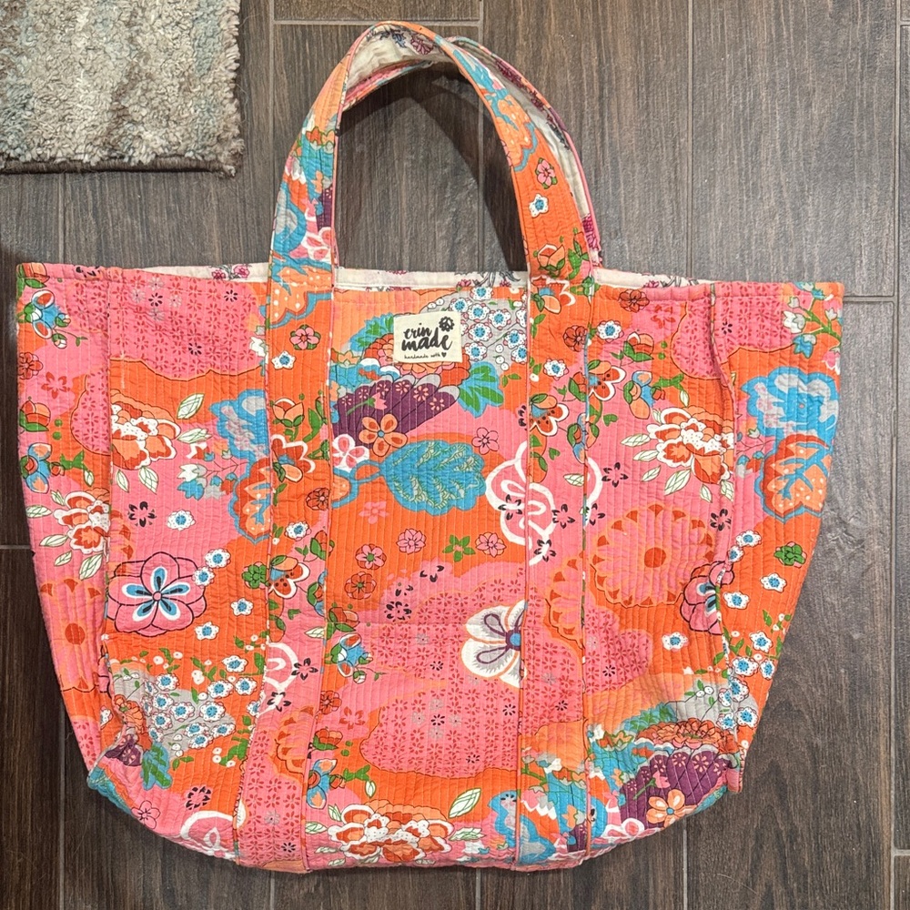 Colorful Floral Tote bag - Erin made